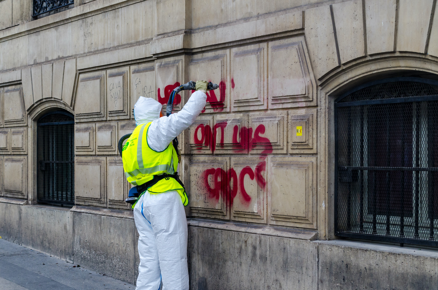 Graffiti Entfernung mit Trockeneis